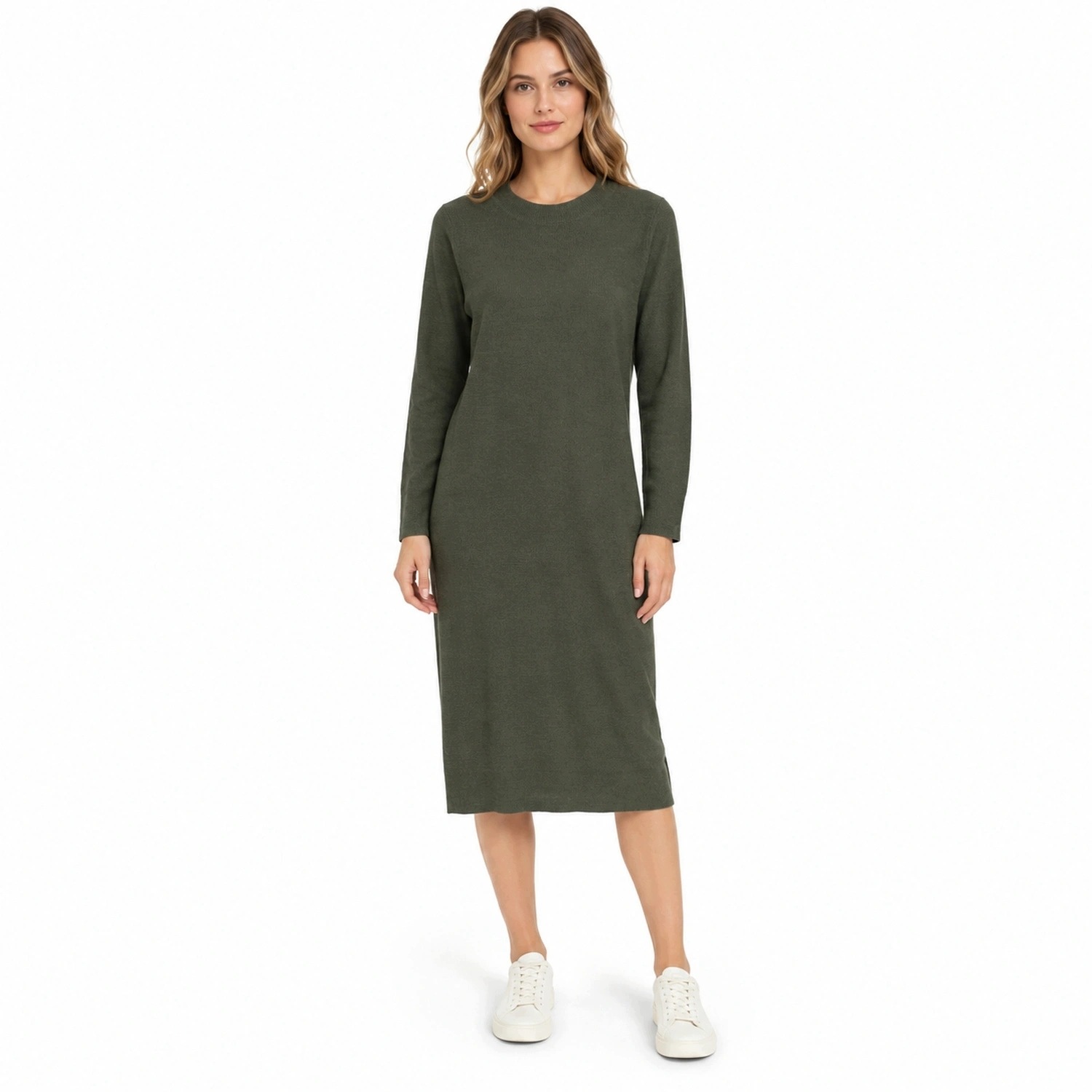Šaty Rodier, oversize střih, olivová barva, pletené, vel. M