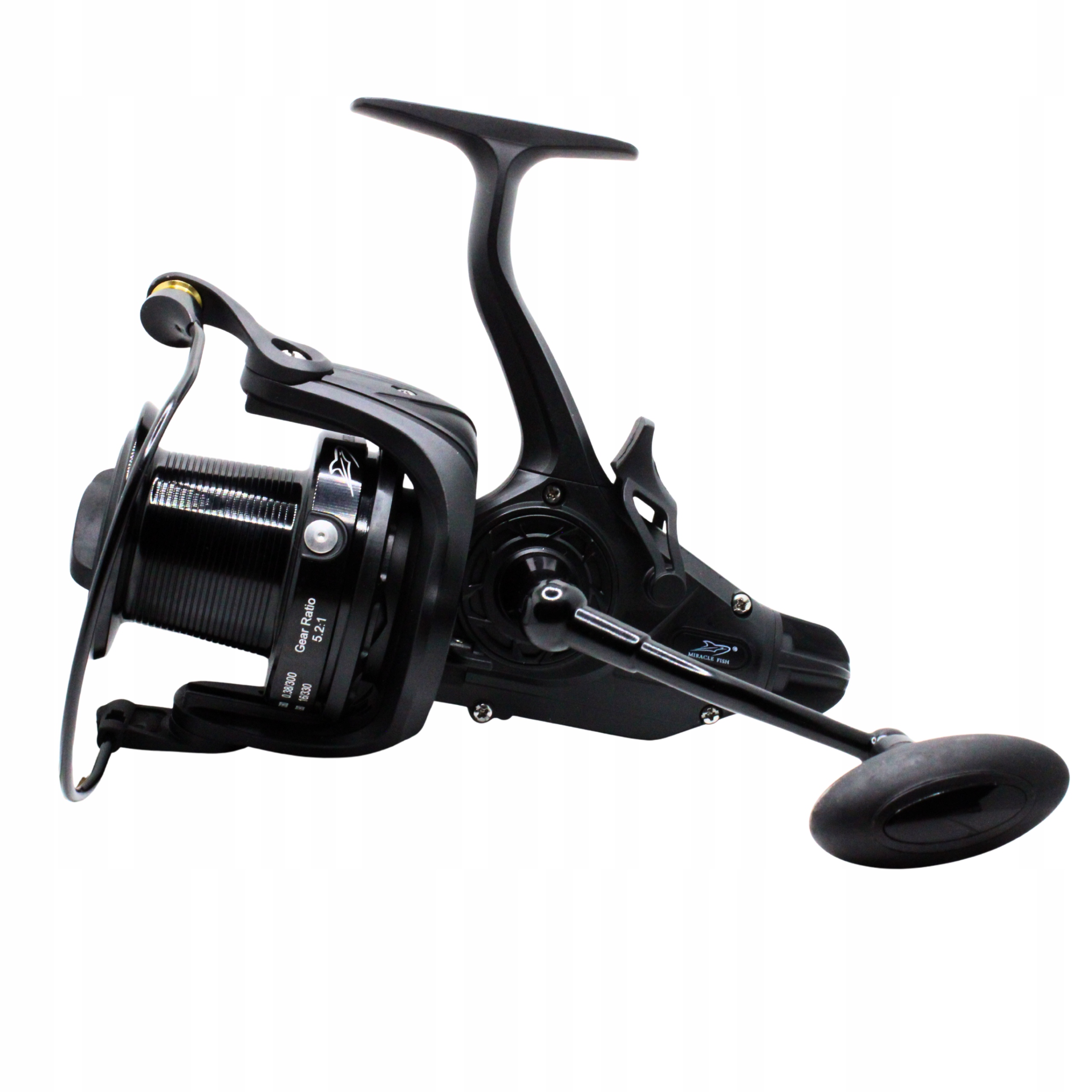 Kołowrotek karpiowy z wolnym biegiem 7000 czarny solidny niezawodny Miracle