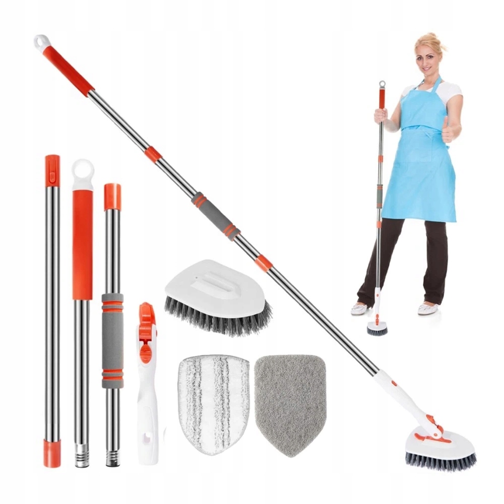 Levně Kartáč 3V1 Teleskopická Regulace 133 CM 3 Hlavice Vana Mělké Sklo