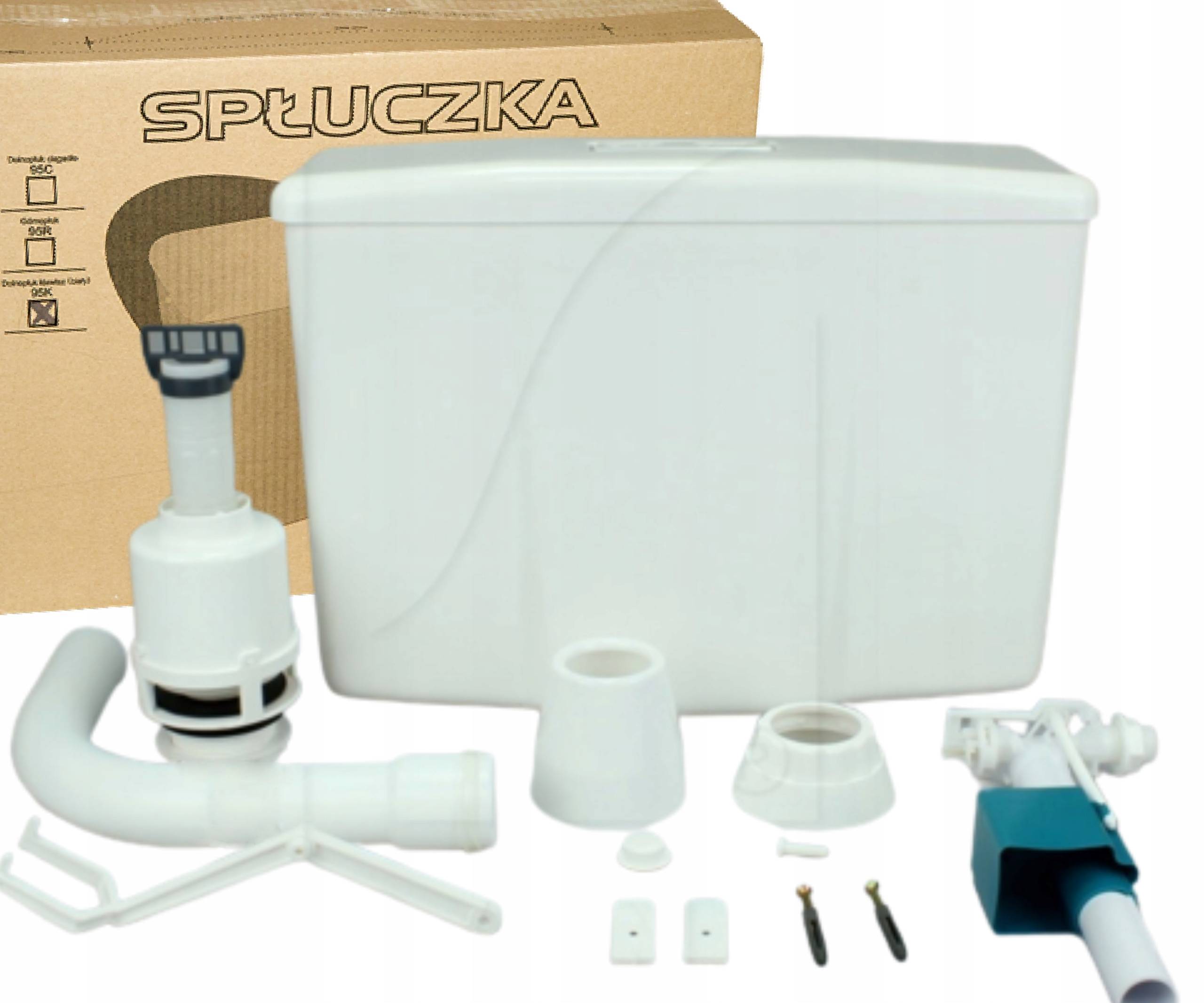 SPŁUCZKA DO WC DOLNOPŁUK STAREGO TYPU + ZAWÓR START STOP POLSKI