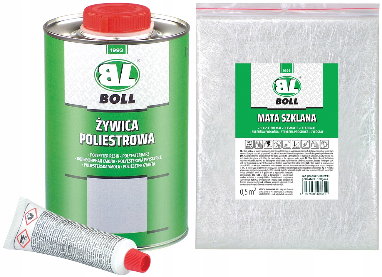 BOLL ZESTAW NAPRAWCZY MATA ŻYWICA UTWARDZACZ 1KG