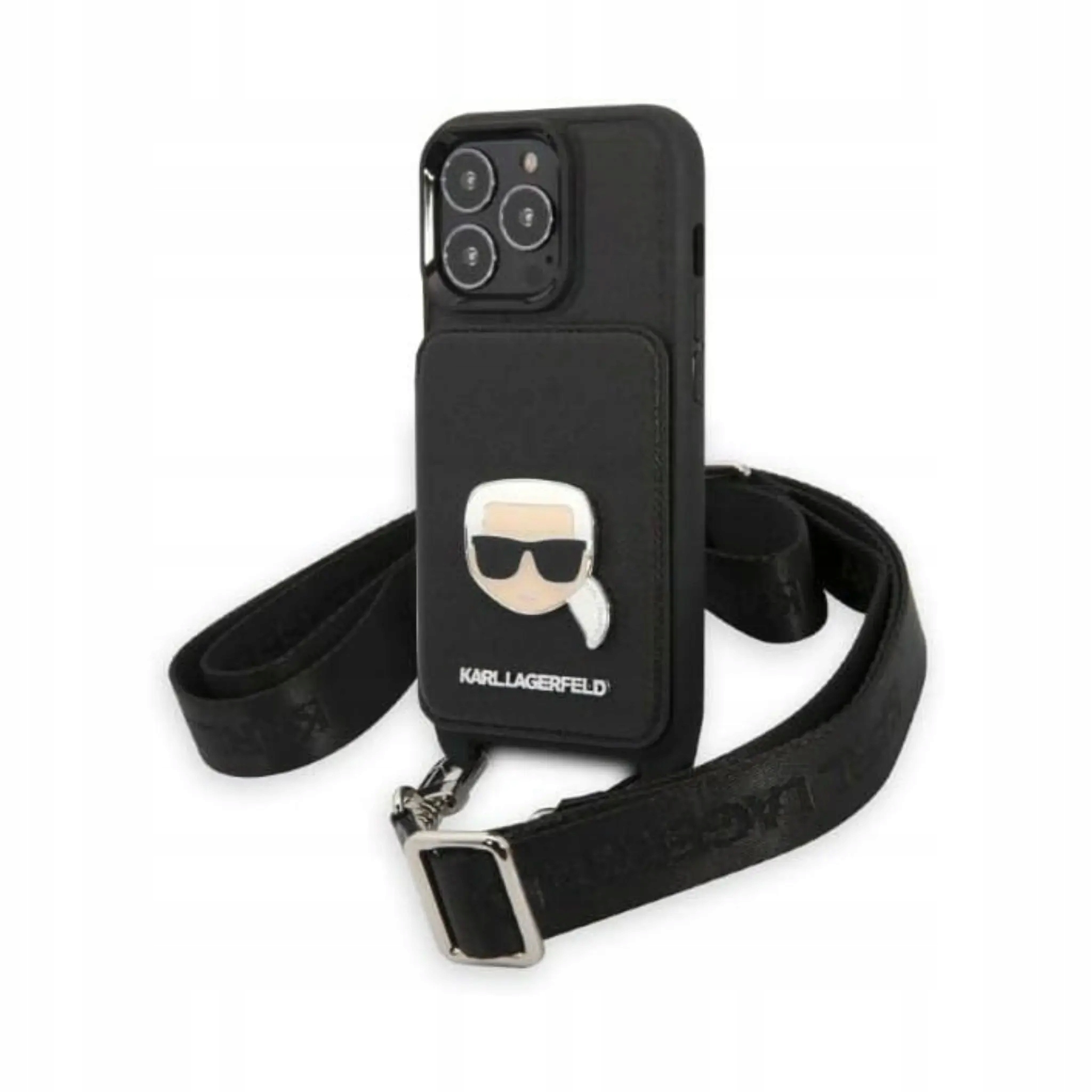 Karl Lagerfeld Hardcase KLHCP13LSAKHPK, czarny iPhone 13 13 Pro
