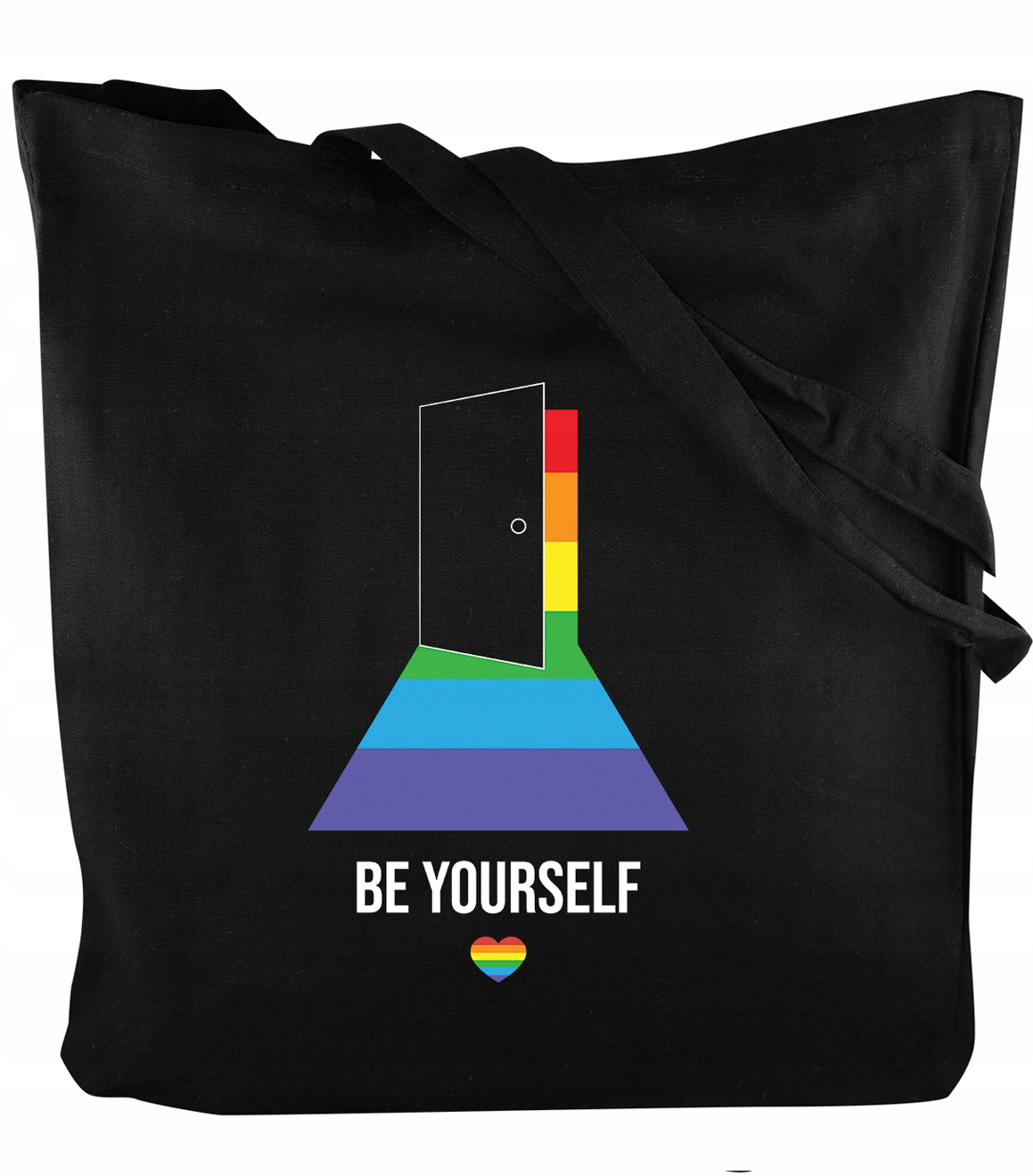 

Torba Bawełniana Pride Lgbt Czarna Gruba Dno Boki