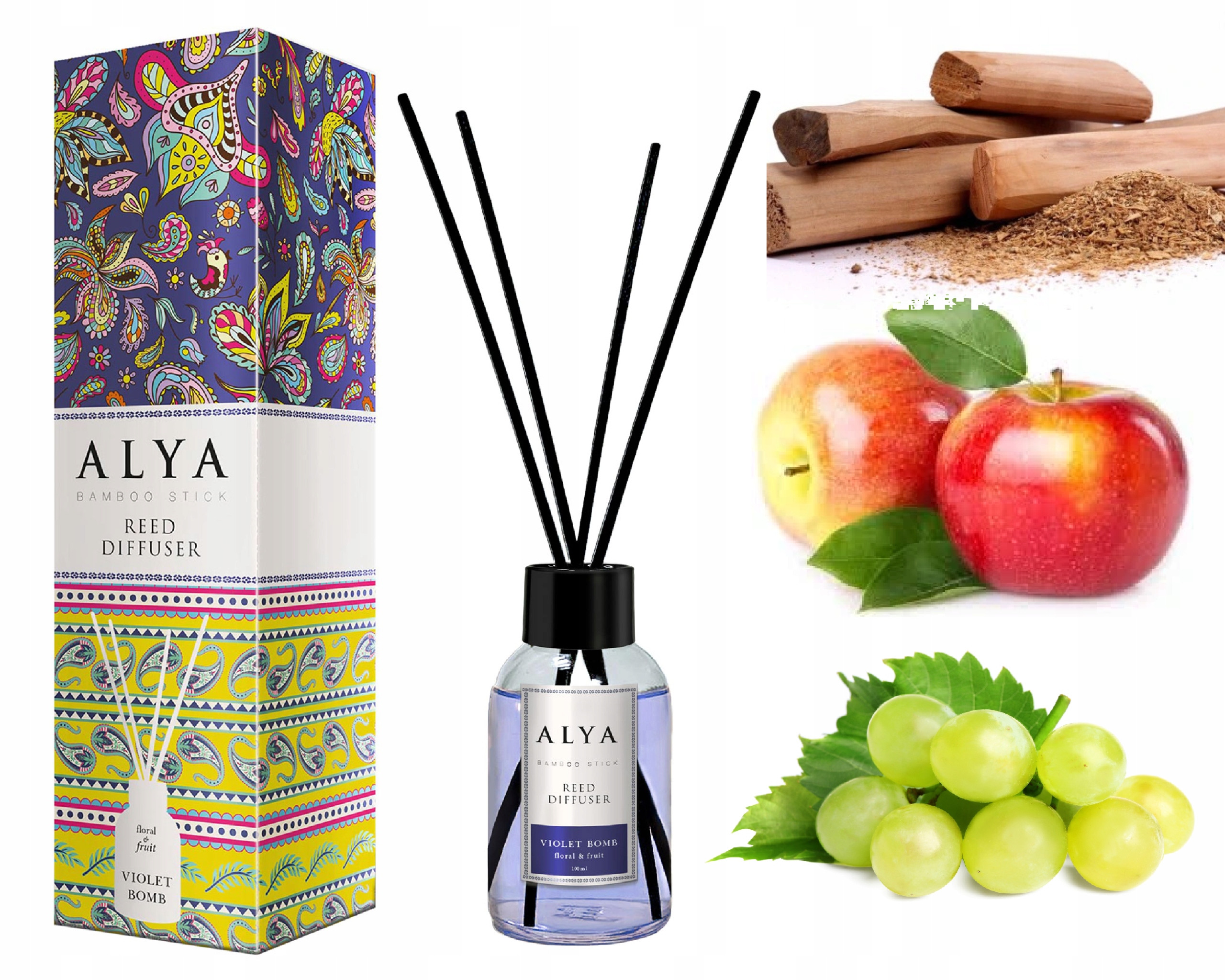 ALYA HOME PATYCZKI ZAPACHOWE 100ml DYFUZOR ZAPACH DO DOMU ODŚWIEŻACZ NEW Marka Alya