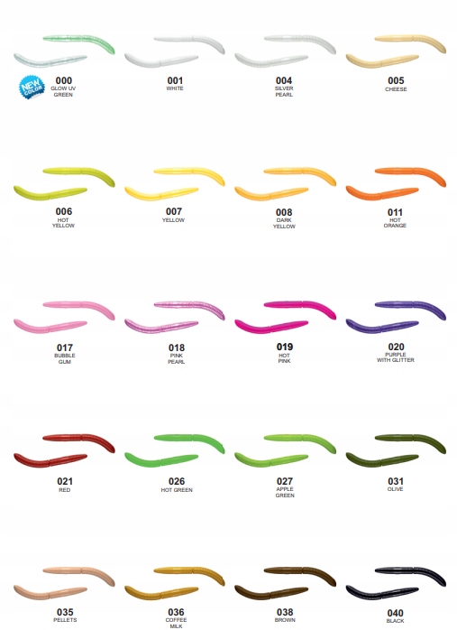 Libra Lures fatty d worm 75mm mix.8 szt. ser