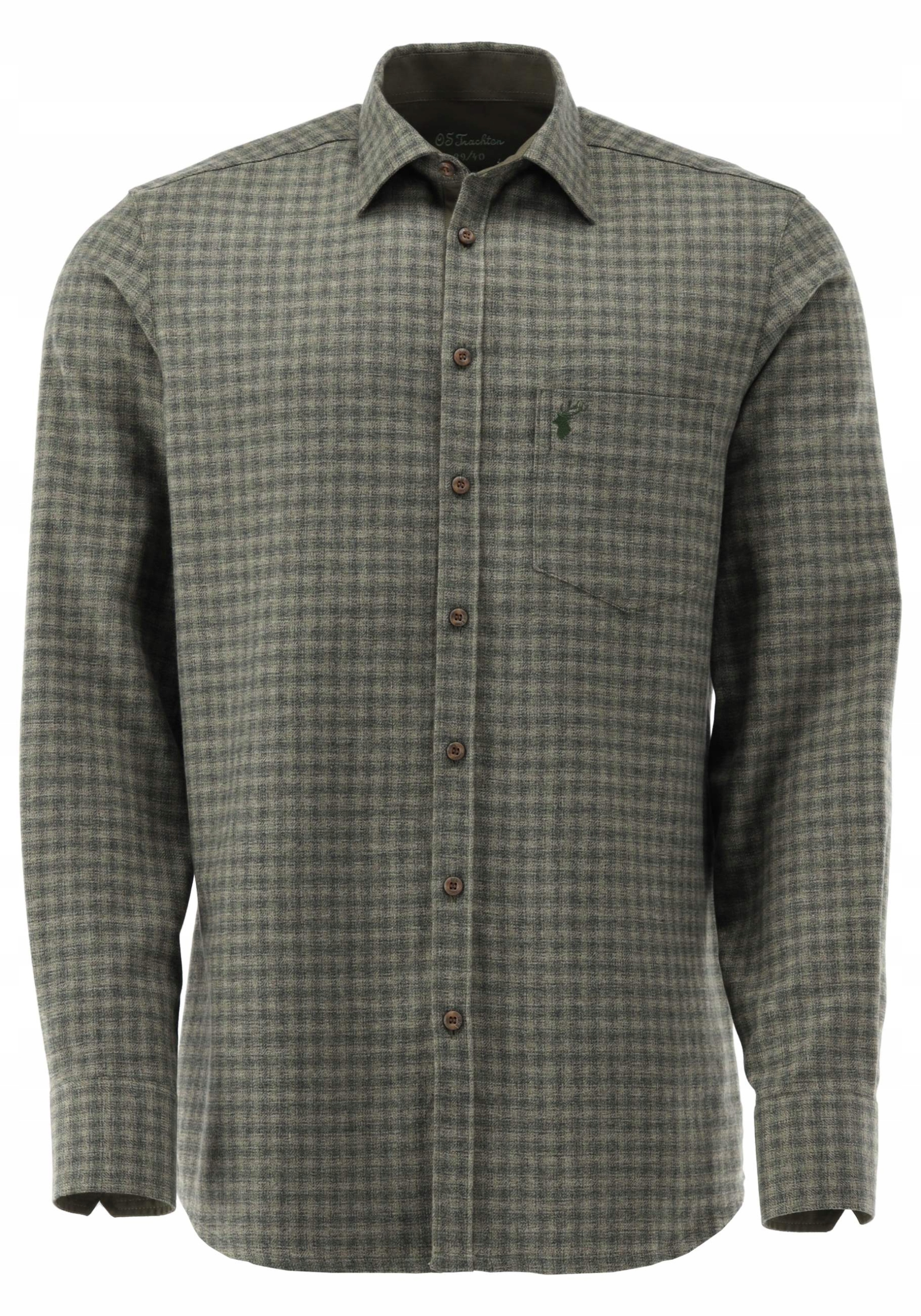 Koszula myśliwska Os Trachten 420000 Forest Green 47/48