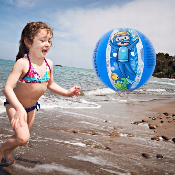 DMUCHANA PIŁKA PLAŻOWA DUŻA KOLOROWA DO WODY NA BASEN PLAŻE NUREK 40CM Marka inna