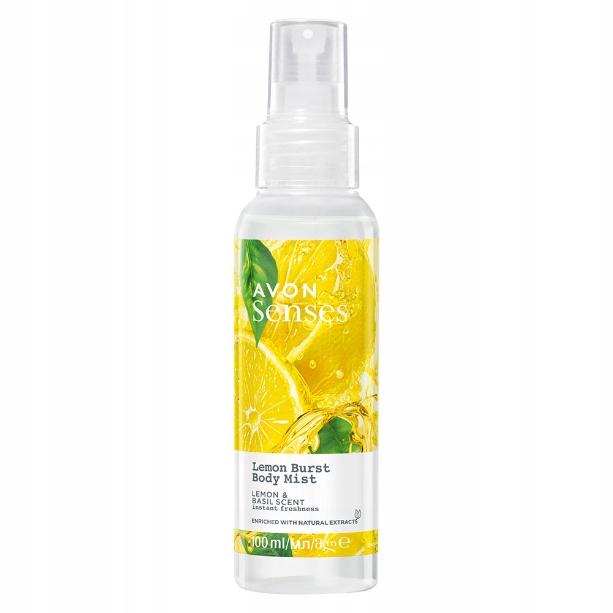 AVON SENSES MGIEŁKA DO CIAŁA LEMON BURST CYTRYNA I BAZYLIA 100 ML