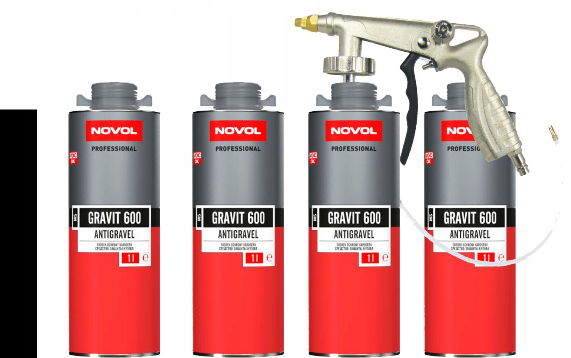 

Novol Gravit 600 Baranek do Karoserii Czarny 4L