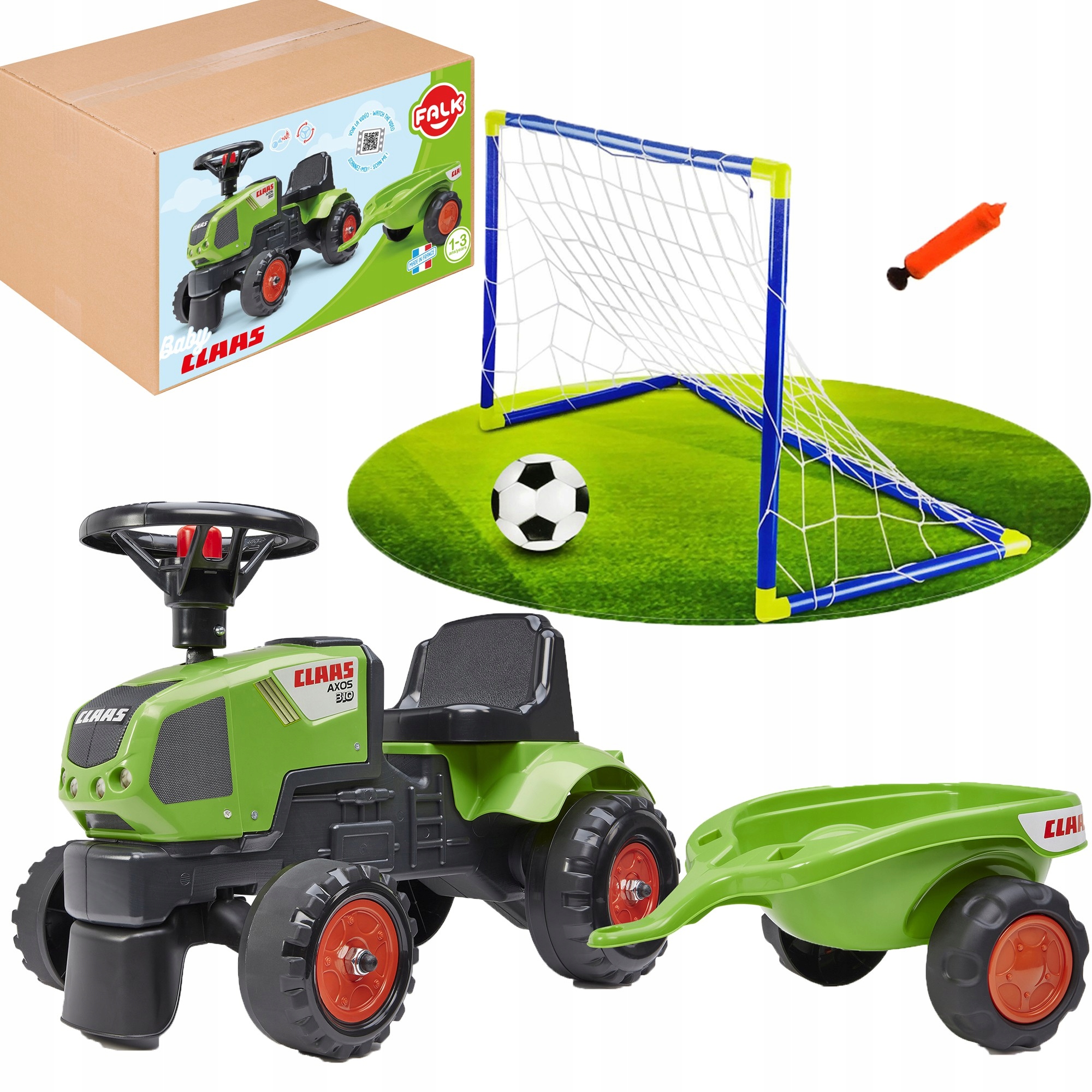 

Falk Traktorek Baby Claas z Przyczepką Woopie