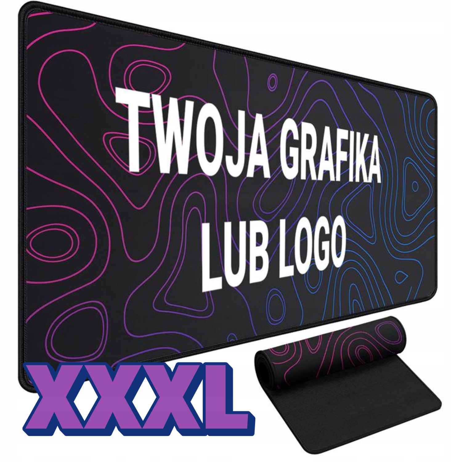 Herní podložka pod myš s fotografií Vlastní grafika XXXL 90×60 cm