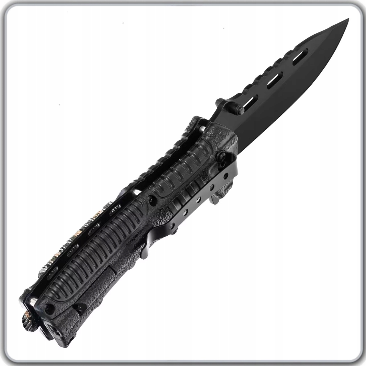 NÓŹ WOJSKOWY SCYZORYK TAKTYCZNY SKŁADANY GWIZDEK KRZESIWO +KARTA PRZEŻYCIA Liczba ostrzy 1