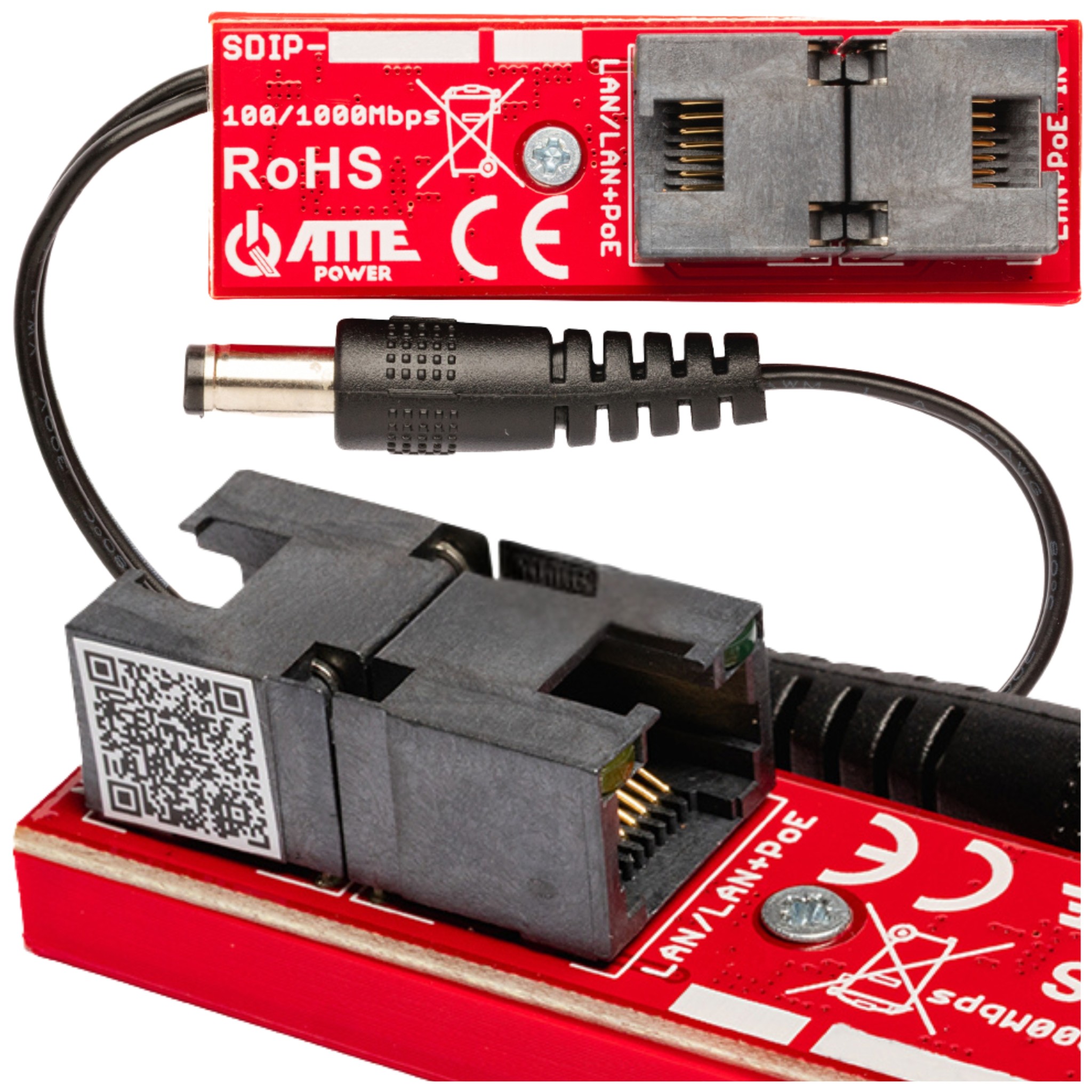 Měnič Napětí s PoE adaptérem Atte SDIP-12-121 1Gb/s snižujícím napětí na 12 V