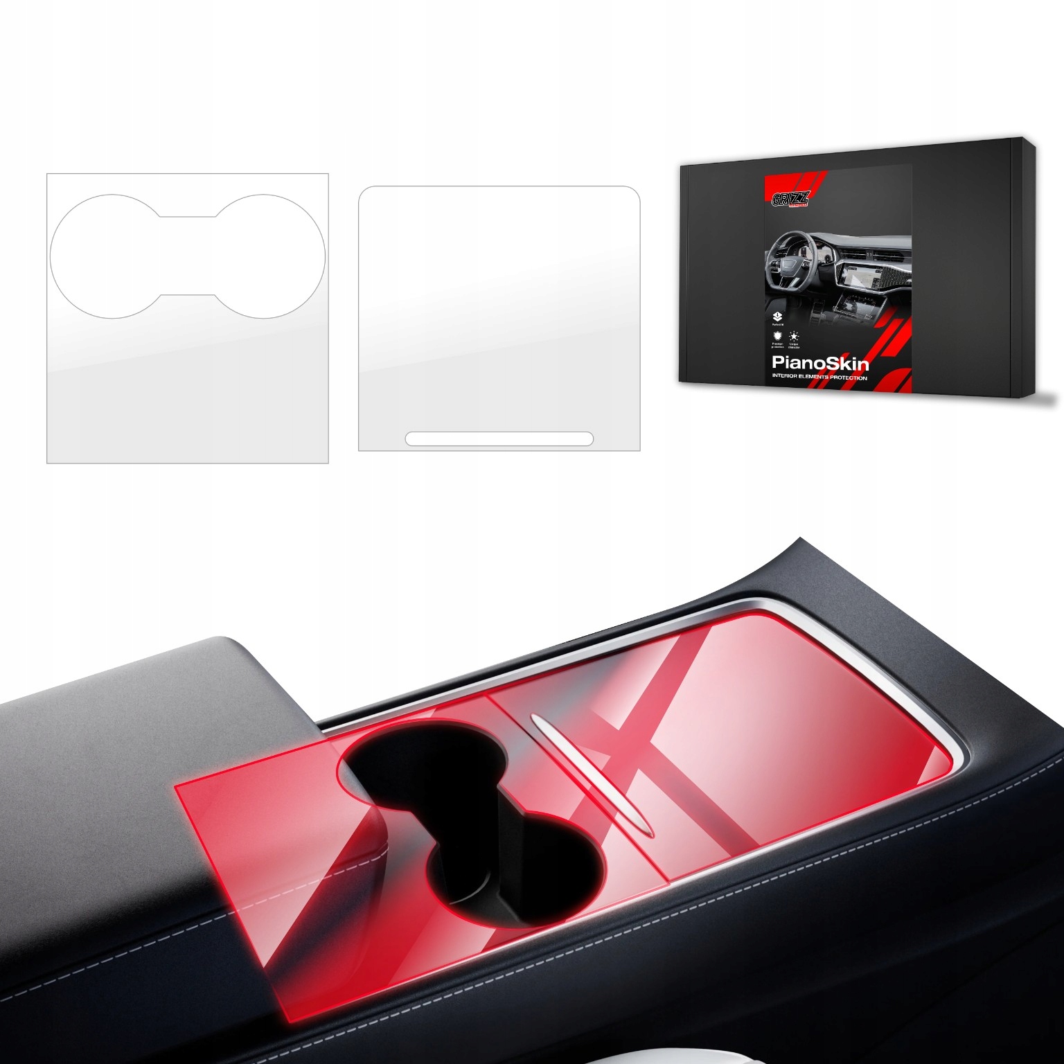 2w1 Grizz folia ochronna do wnętrza Tesla Model Y (2020-2024) Błyszcząca