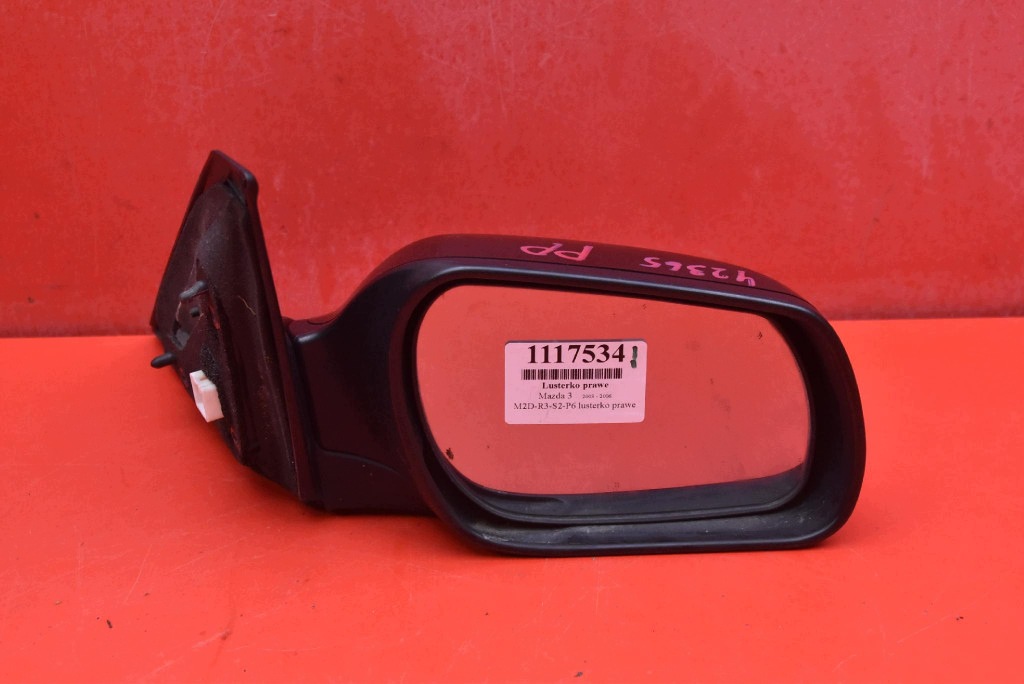 mirror right black, EU 012220 MAZDA 3 1 and BK 03-06 5 PIN