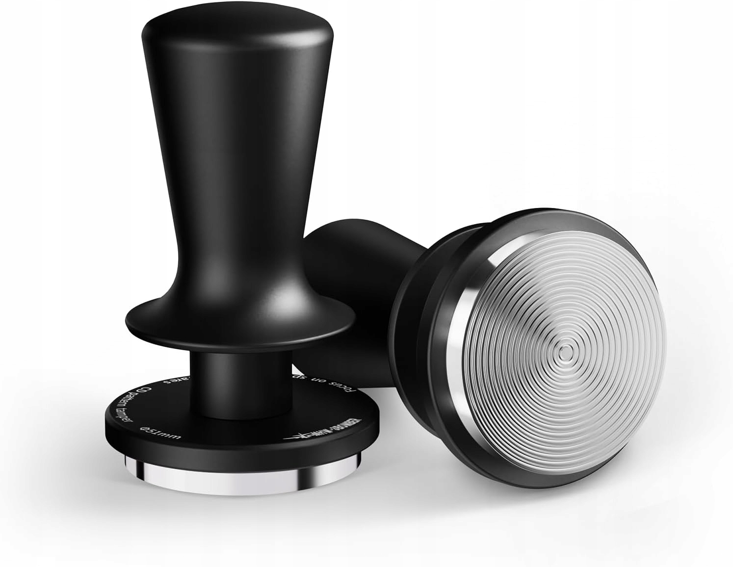 Tamper 51mm do kawy, sprężynowy ubijak do espresso z podstawą falistą