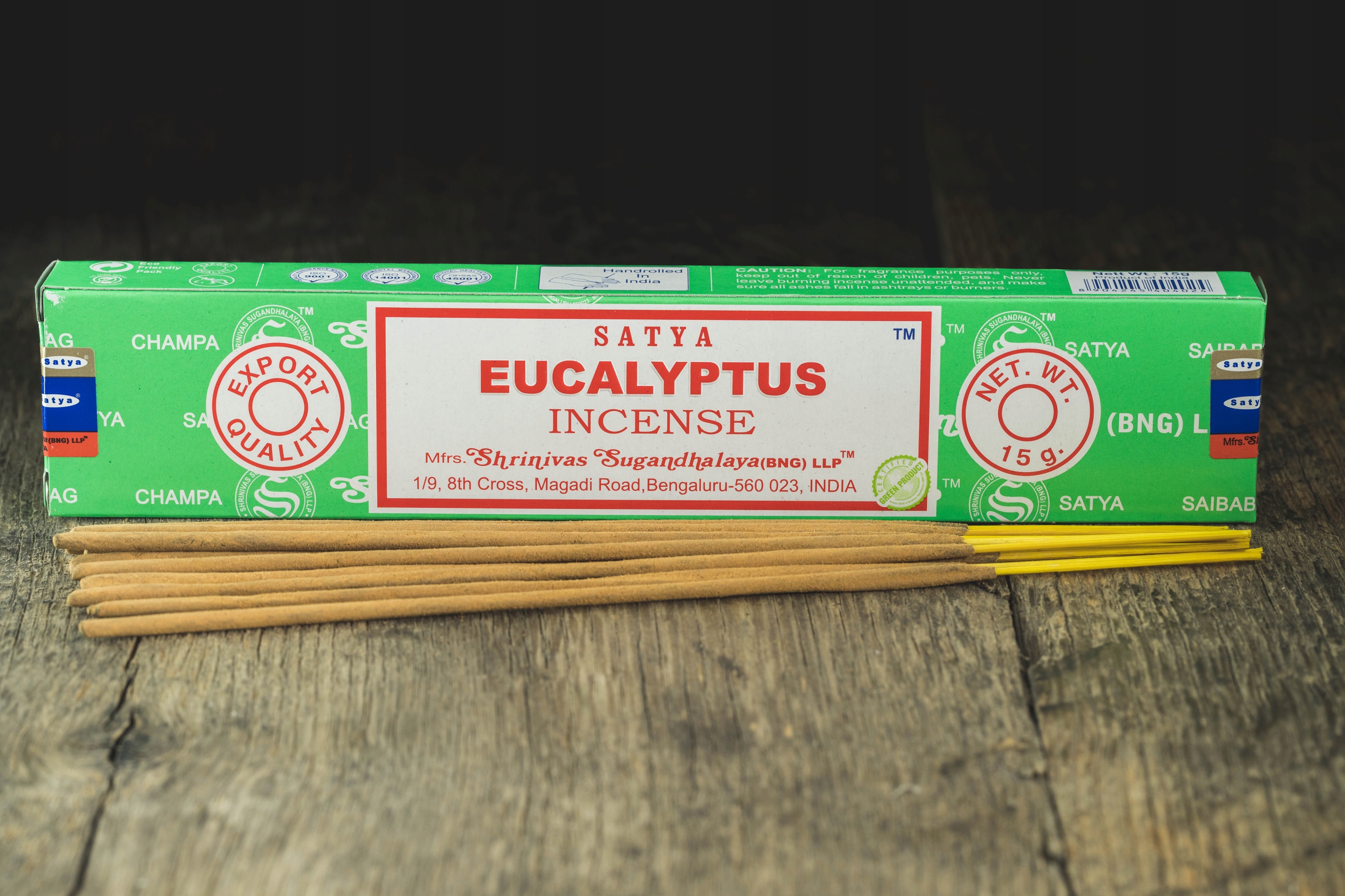 NAG CHAMPA kadzidełka PYŁKOWE SATYA Eukaliptus EAN (GTIN) 8904245404024