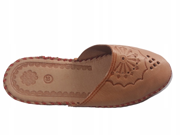 PANTOFLE SKÓRZANE DAMSKIE GÓRALSKIE ORYGINALNE*35* Rozmiar 35