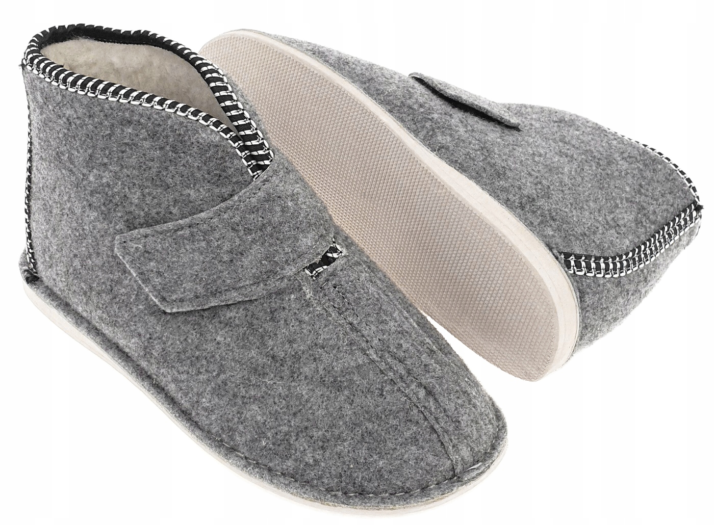 

Filcowe Bambosze Kapcie Wysokie Pantofle Wełna *39