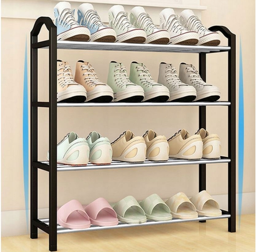SZAFKA NA BUTY OBUWIE 4 POZIOMY REGAŁ ORGANIZER STOJAK PÓŁKA METALOWA Marka inna