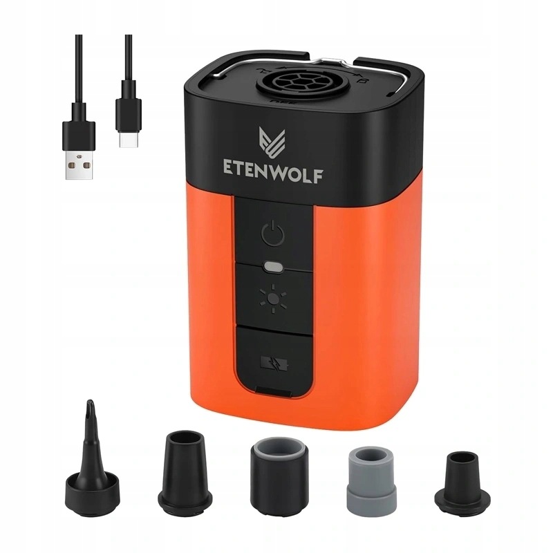 Elektrická pumpa Etenwolf Air 5 Pro Kompresor pro matraci Oranžová