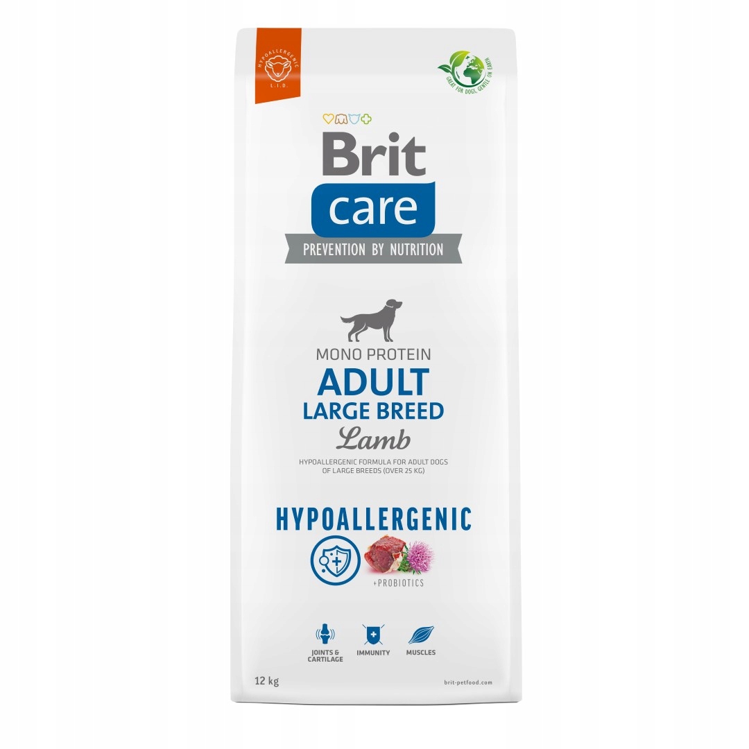 Levně Brit Care Dog Hypoallergenic Adult Lamb 12kg Suché Krmivo pro psy Jehněčí
