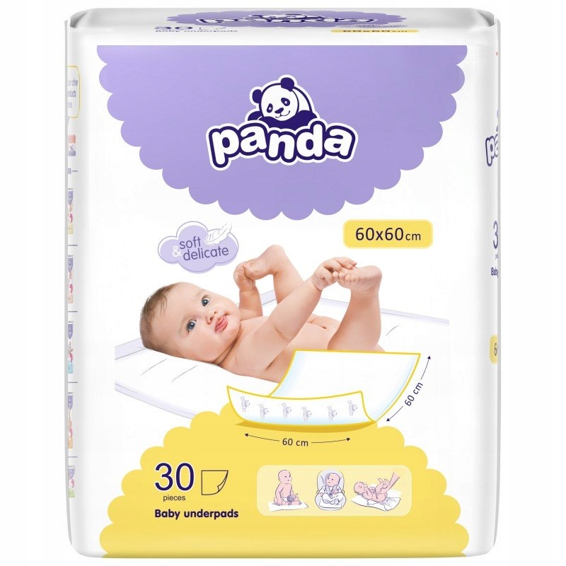 BELLA PANDA Podkłady do Przewijania 60x60cm 30szt EAN (GTIN) 5900516698881