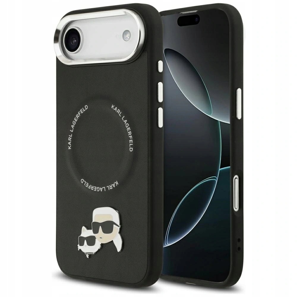 Pouzdro Karl Lagerfeld Karl & Choupette Pins MagSafe pro iPhone Air černé