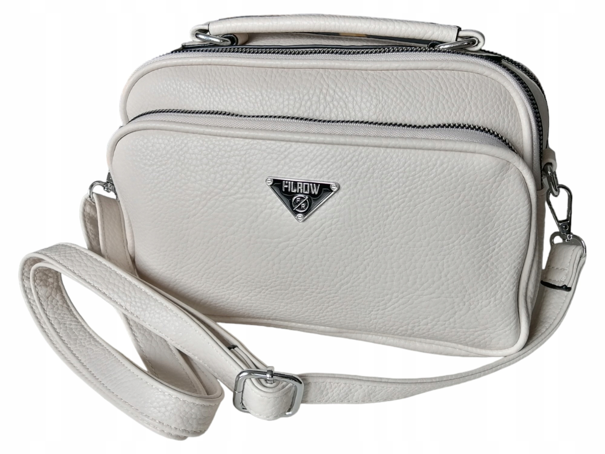 DAMSKI KUFEREK - BEŻOWA TOREBKA DAMSKA - LISTONOSZKA NA RAMIĘ Stan opakowania oryginalne