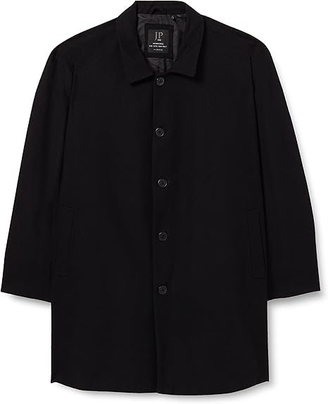 Jp 1880 Plus Size Pánský Kabát Černý Hladký Klasický S Vlnou 8XL J9A