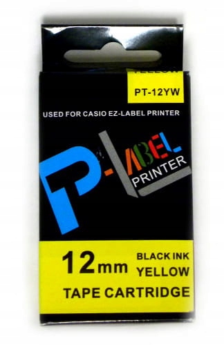 

Taśma do Casio PT-12YW zamiennik XR-12YW 12mm