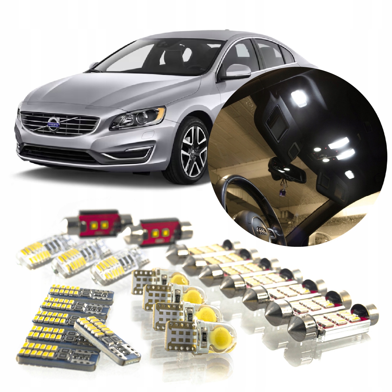 Led Žárovky Volvo S60 Sada Led Osvětlení Interiéru! Vip Vysoká Kvalita