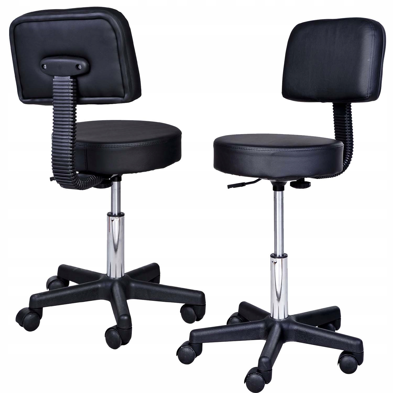 Hoker Krzesło Stołek Kosmetyczny Obrotowy Czarny