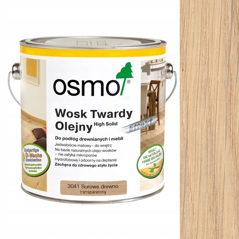 Wosk Twardy olejny Osmo 3041 Surowe Drewno 0,75 l