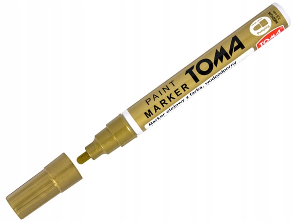 

Marker pisak olejowy olejny Toma złoty