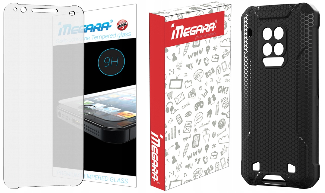 Zestaw Szkło Hybrydowe etui Hammer Construction