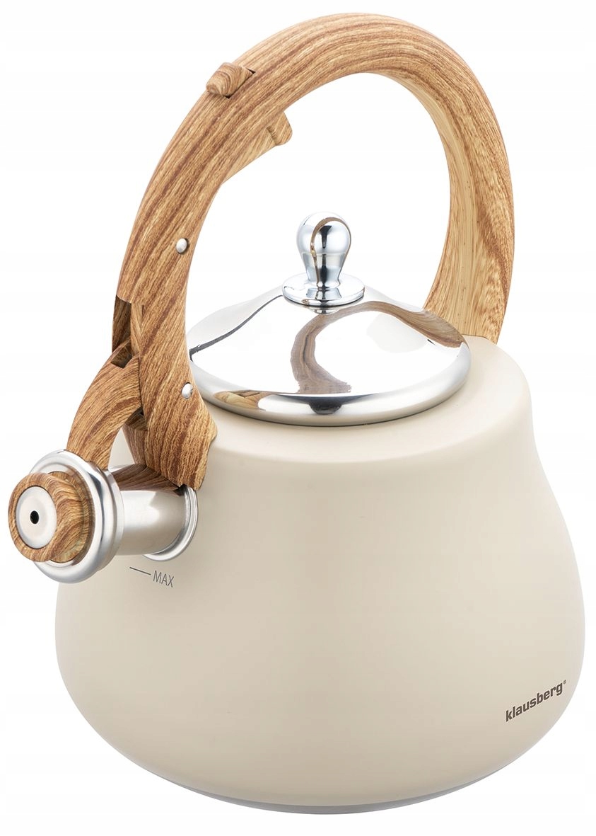 Stylová odolná Konvice s píšťalkou Indukce 2,8L Klausberg Premium