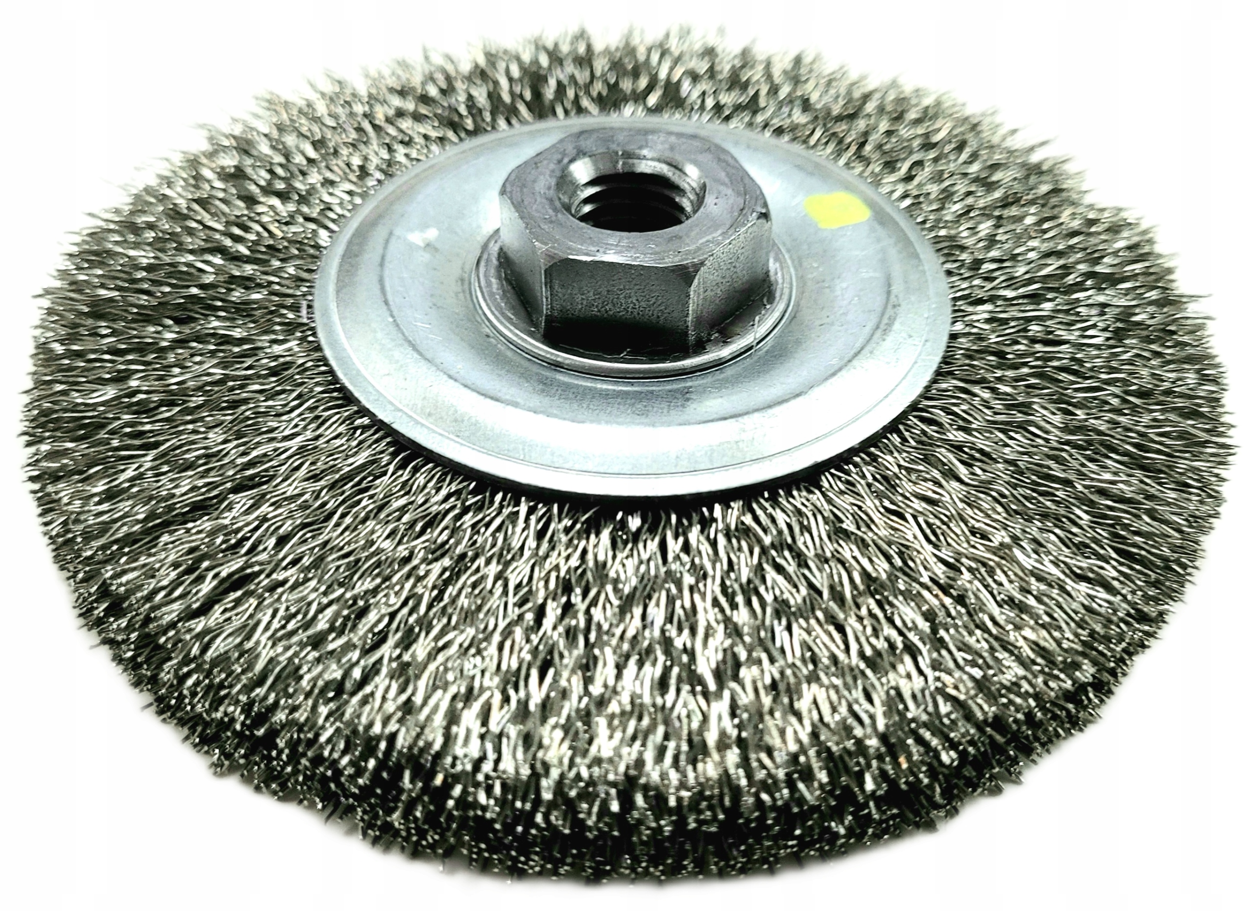 SZCZOTKA NIERDZEWNA INOX TARCZOWA fi 120 gwint M14