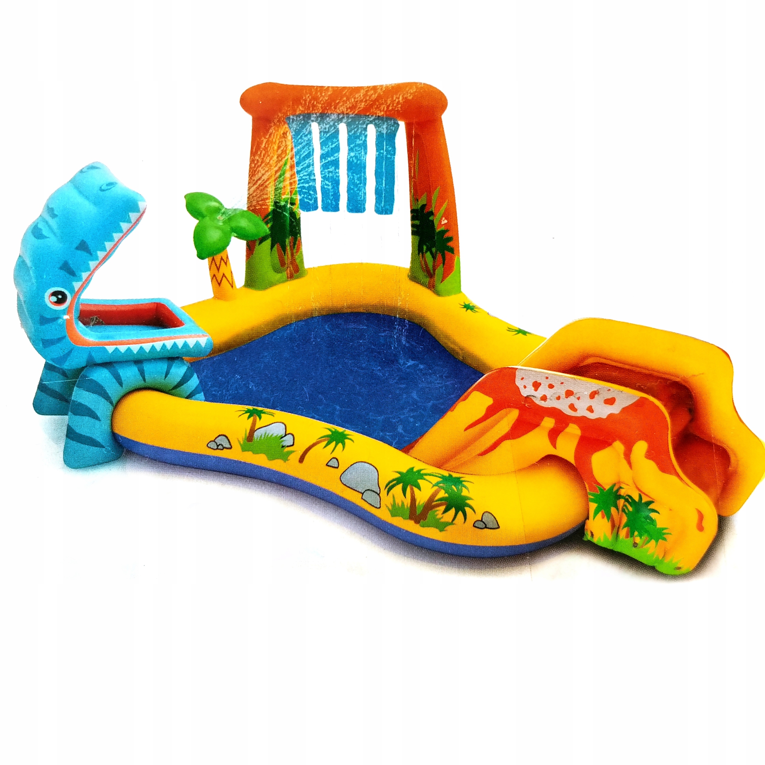Dmuchany wodny plac zabaw zjeżdżalnia fontanna Dinozaury dzieci Intex 57444