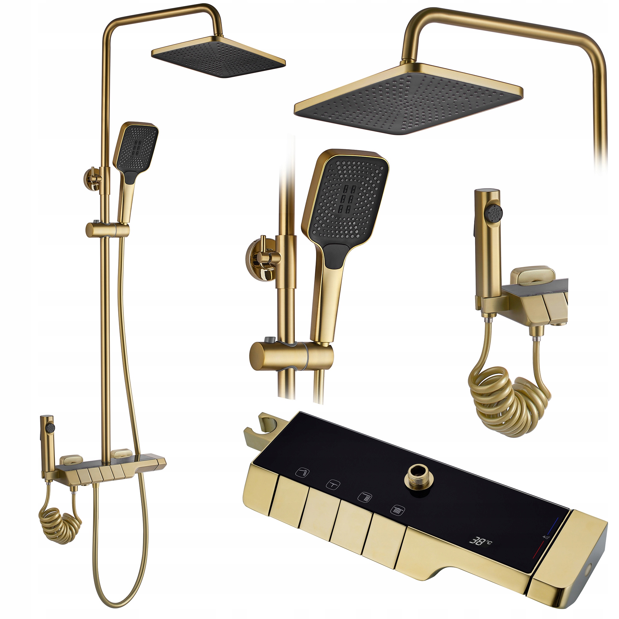 

Zestaw Prysznicowy Natryskowy Rob Gold Brush Rea