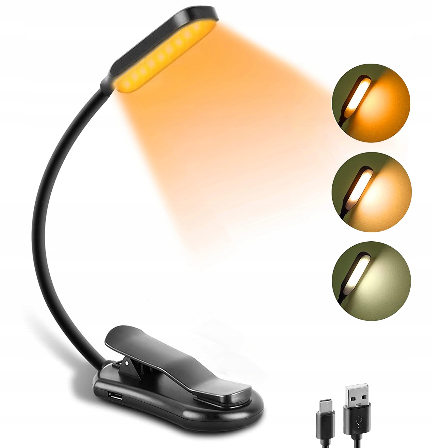 

14LED Lampa Biurkowa Czytanie Klip Nocny Lampa