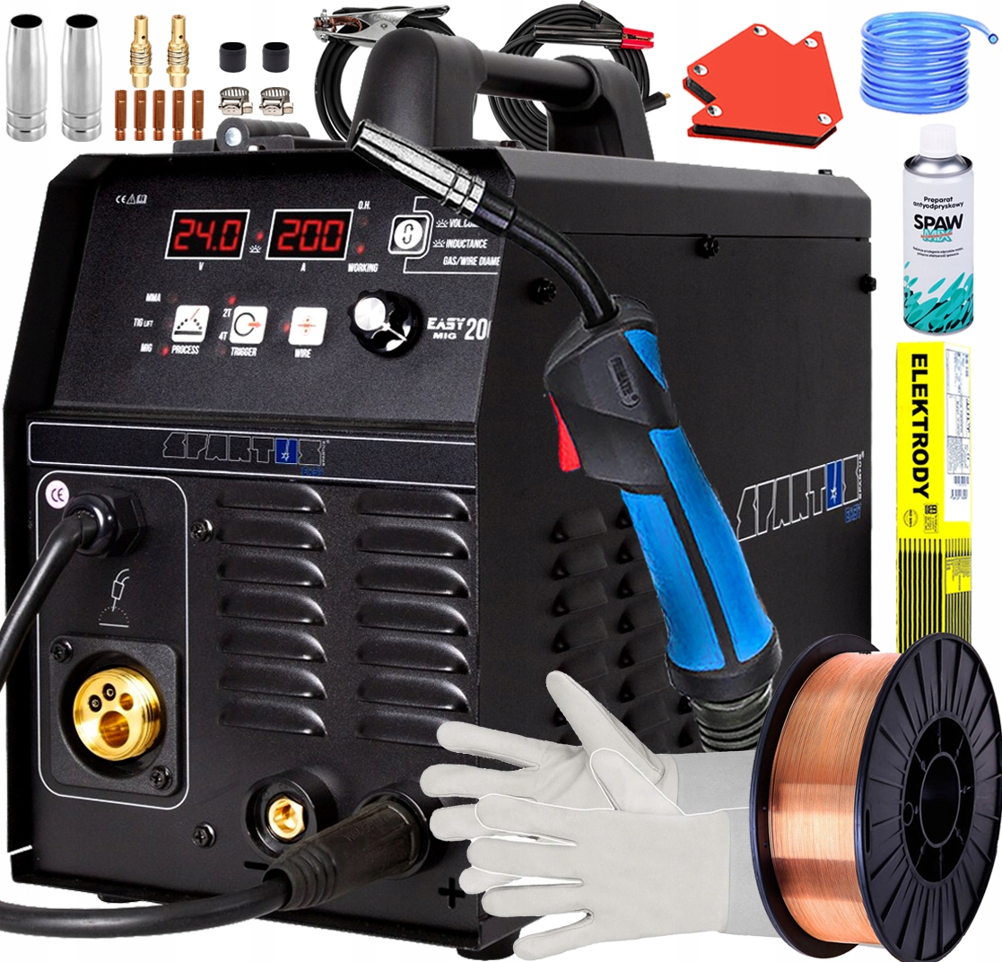 Migomat Spartus 200 Synergie Igbt 230V Tig Mma LCD