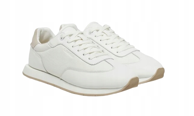 Calvin Klein Bílé Sportovní Kožené Boty Se Šněrováním 42 Tlc