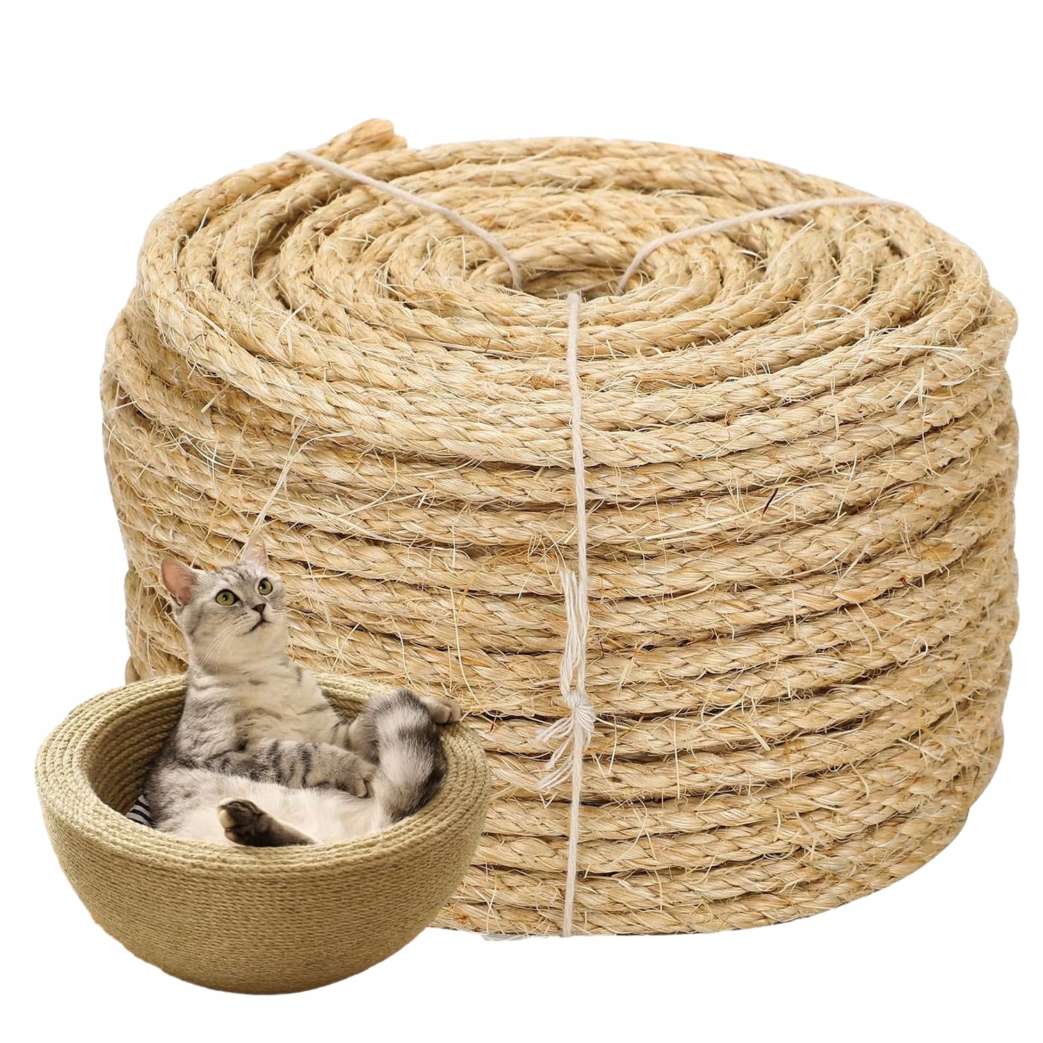 Levně Jutový provázek 8 mm – lano pro škrabadla 100 metrů