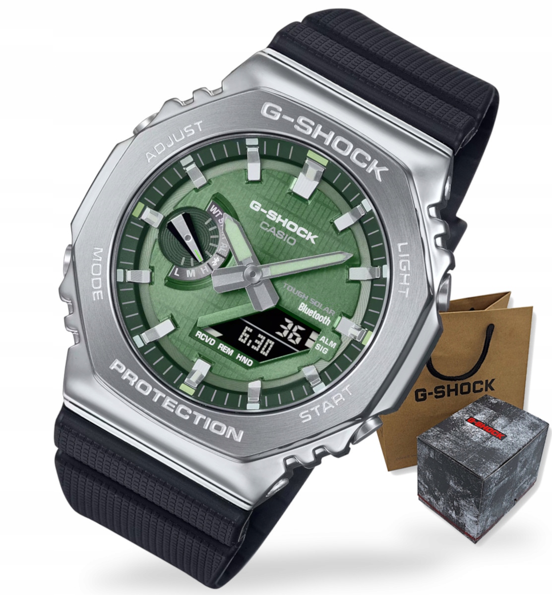 Pánské hodinky na černém řemínku Casio G-Shock Steel GBM-2100A BluetoothSOLAR