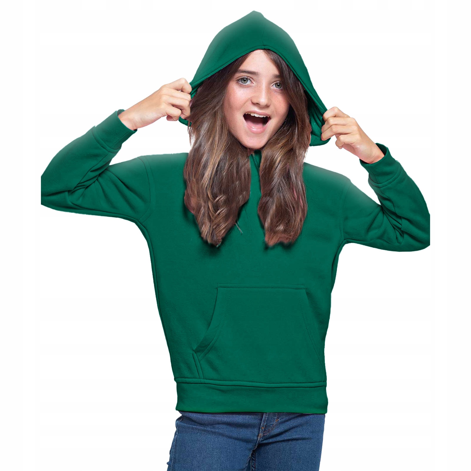 

Dziecięca bluza kangurka Jhk 290g zieleń kelly 134