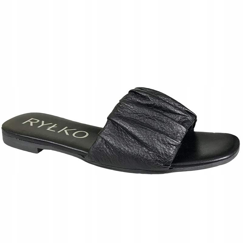 

Buty Ryłko 0AGE6 czarne klapki damskie skóra r.39