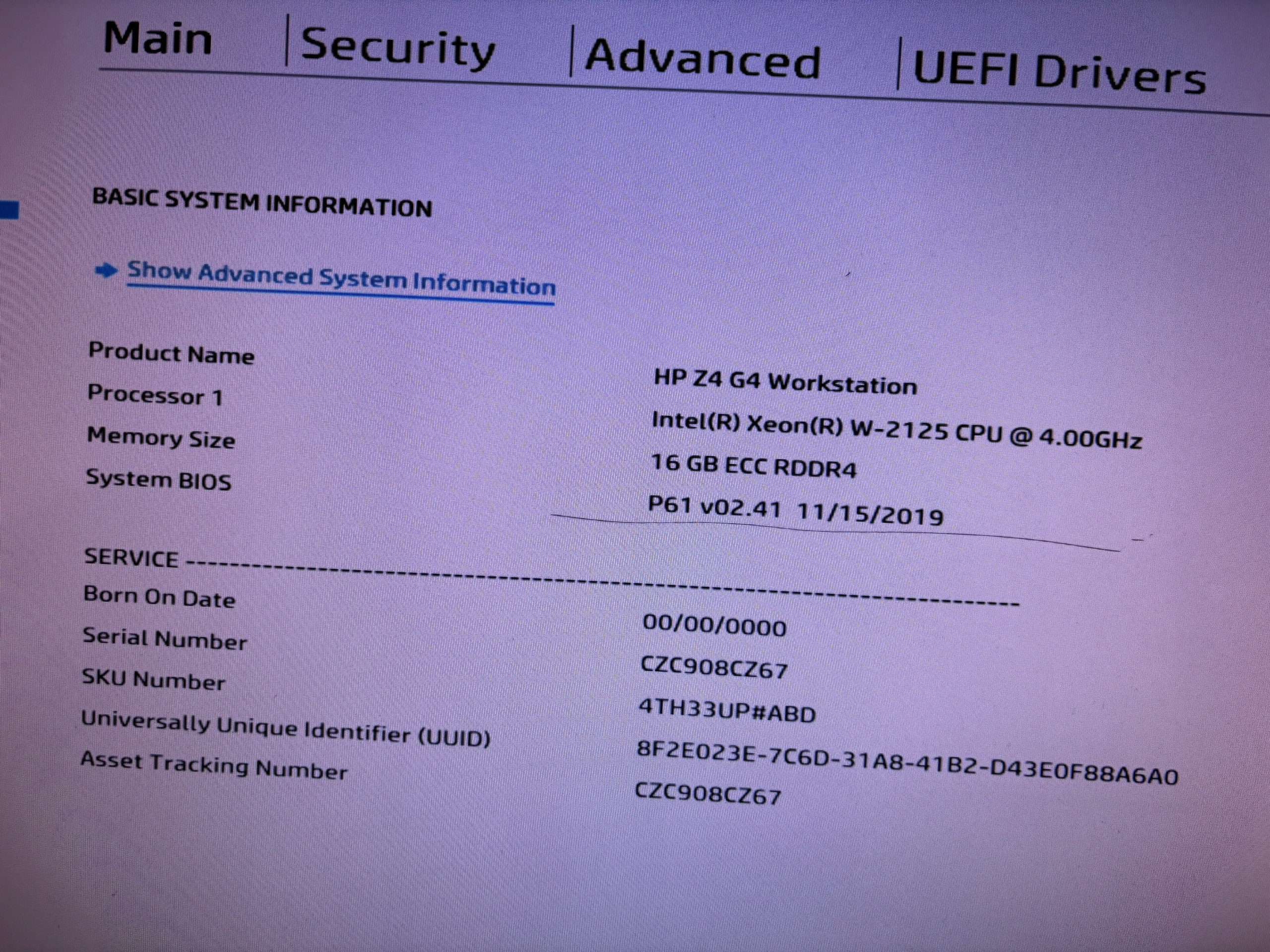STACJA ROBOCZA HP Z4 XEON W-2125 / BRAK RAM / BRAK SSD / BRAK GRAFIKA Kod producenta STACJA ROBOCZA HP Z4 XEON W-2125