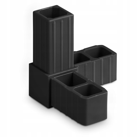 

Łącznik złączka do profili 20x20x1,5 typ D czarny