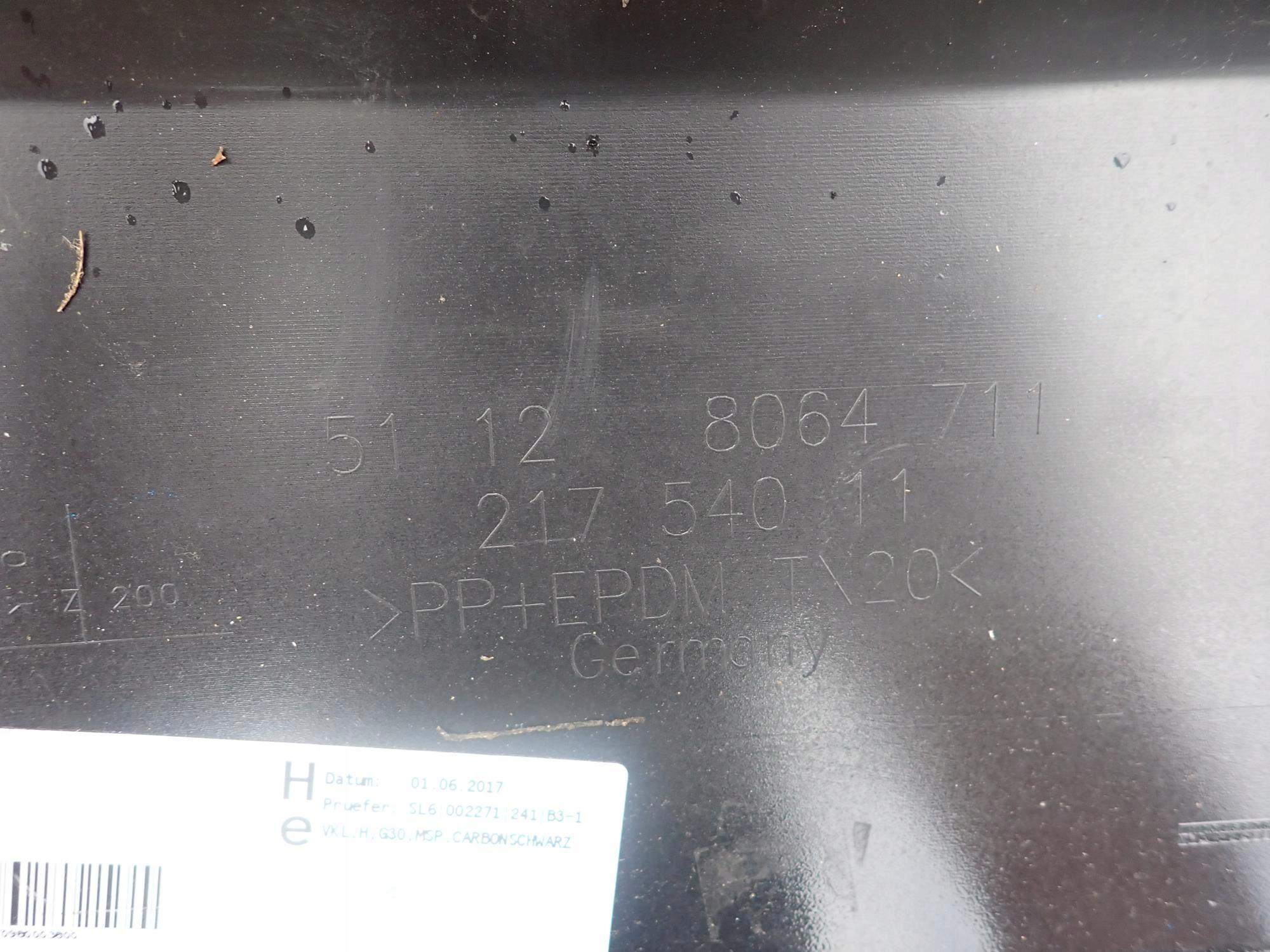 BMW 5 G30 sedan m-packet 17-20 bumper rear part rear 6XPDC